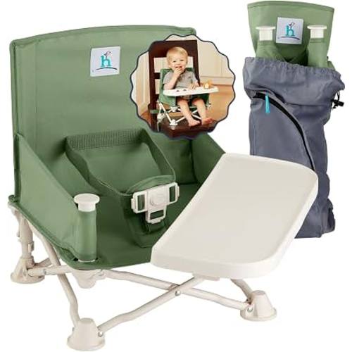 Amazon.com: OmniBoost Booster Seat with Tray, Travel High Chair, Baby Chair, Green