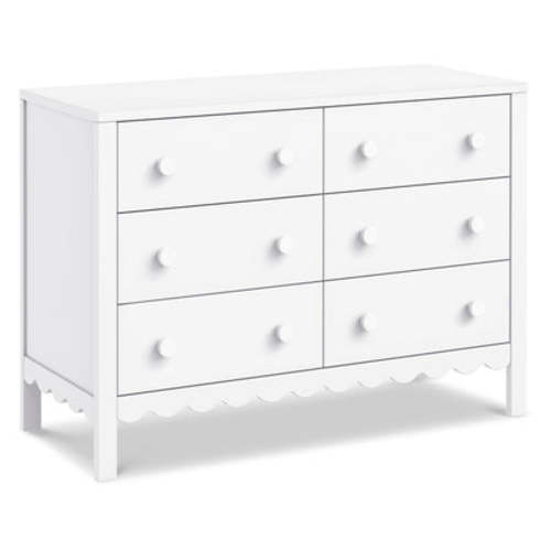 Sammy Scallop 6-Drawer Dresser - White