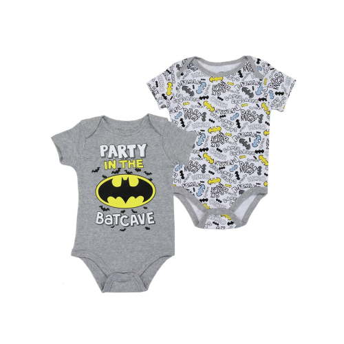Batman Baby Boys' Party in the Bat Cave Bodysuit 2 Pack