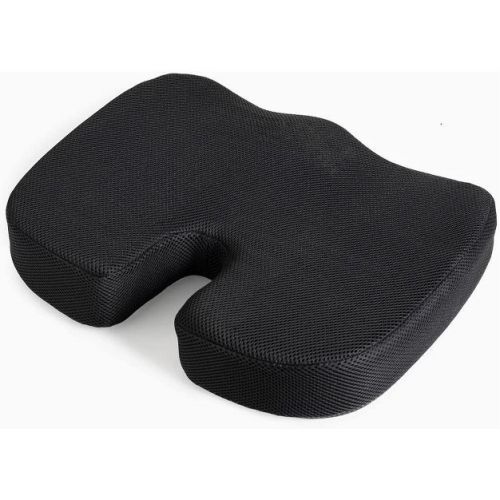 Swtroom Non-Slip Memory Foam Coccyx Pad, Support Cushion Seat, Relief Pain Sitting Office Chair for Long Time, Car Seat, Airplane, Cushions Pad