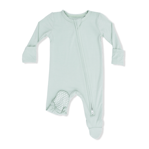 Solid Cameo Green - 2 Way Zipper Footie – Angel Dear