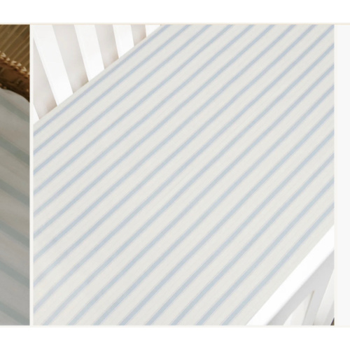 Seaside Stripes Crib Sheet - Ocean