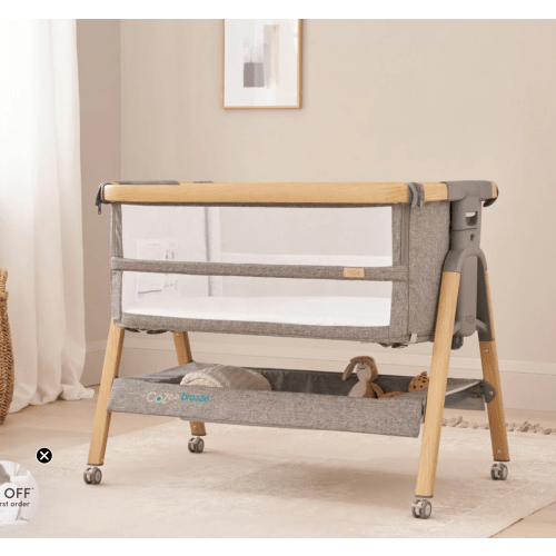 CoZee Breeze Plus Co-sleeping Bassinet in Oak Charcoal | iL Tutto