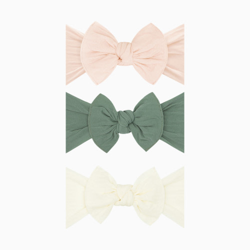 Baby Bling Classic Knot Headband Set (3 pack) - Petal/Sage/Ivory