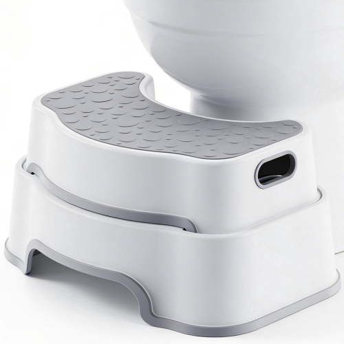 16.7" Wide Squatting Potty for Adults & Toddler - 2-in-1 Adjustable Toilet Stool for Constipation Relief - Heavy Duty Non-Slip Ergonomic Step Stool for Healthy Elimination & Potty Training