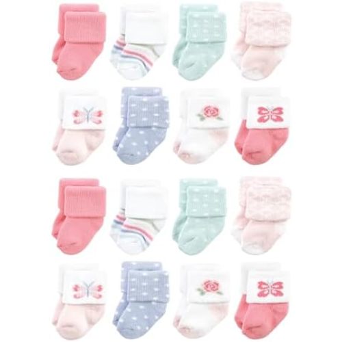 Hudson Baby Unisex Baby Cotton Rich Baby Terry Socks 16-Pack