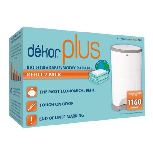 Dékor® Plus Hands-Free Biodegradable Diaper Pail Refills (2-Pack)