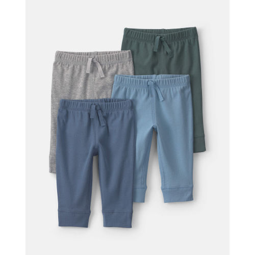 Baby Boy 4-Pack Pull-On Pants - Blue/Green