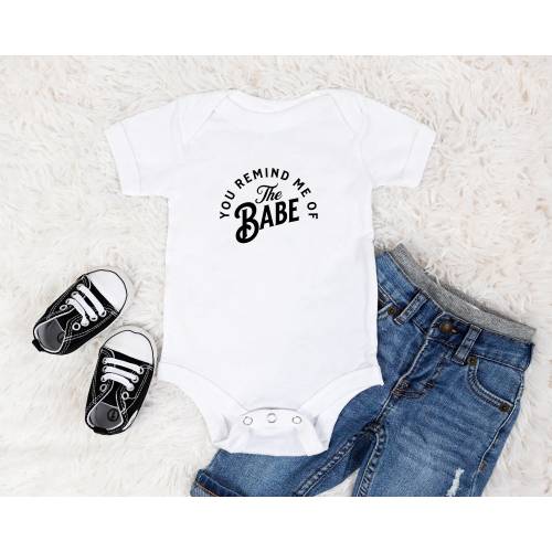 Labyrinth Baby Bodysuit | You Remind Me of the Babe | Movie Quote T-Shirt | David Bowie Top | Funny Infant Baby Shower Gift | 80s Nostalgia