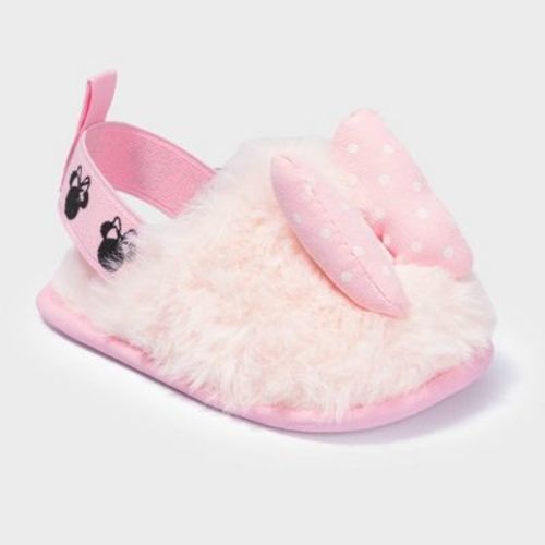 Baby Girls' Minnie Slippers - Pink 0-3M