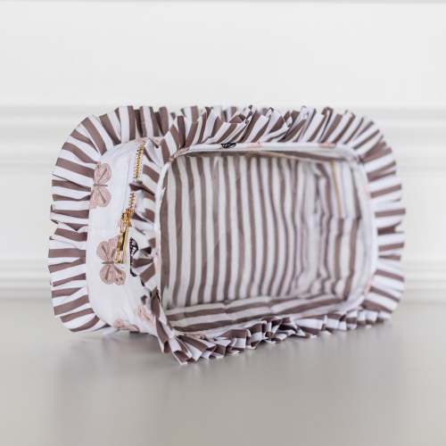 Butterfly Season Ruffled Nylon Large Clear Pouch