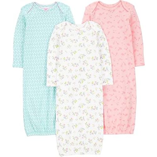 Simple Joys by Carter's Baby Girls' 3-pack Cotton Sleeper Gown