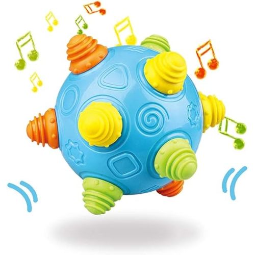 Baby Music Shake Dancing Ball Toy, BPA Free Bouncing Sensory Developmental Ball for Boys and Girls