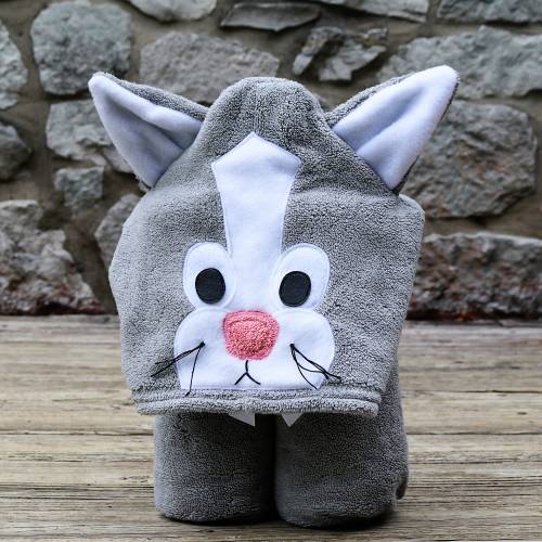 Cat Hooded Bath Towel for Kids: Personalized options