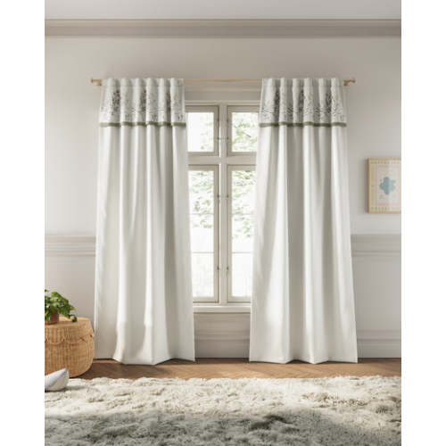 Garden Club Embroidered Blackout Curtain