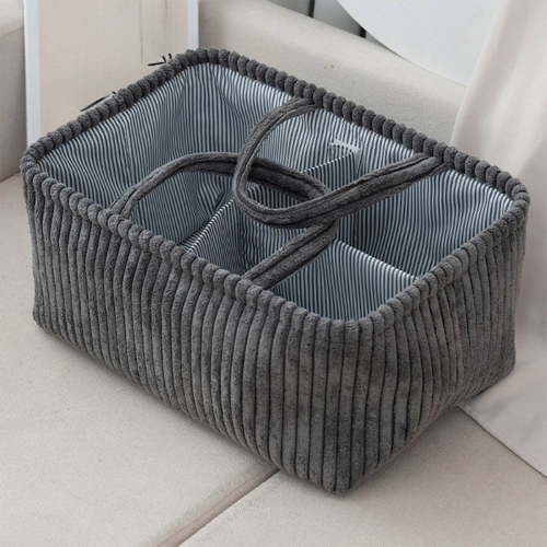RYDCOT Baby Diaper Caddy Organizer, Wipeable Diaper Organizer Basket with 8 Pockets for Newborn Essentials, Nursery Tote Bag for Changing Table & Car Organization