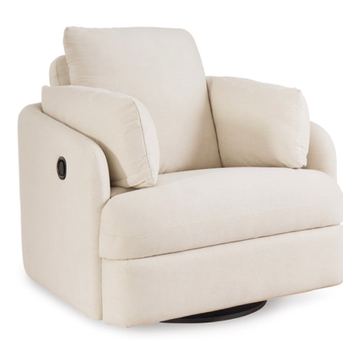 White Modmax Manual Swivel Glider Recliner