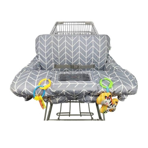 Shopping Cart Cover for Baby ICOPUCA Cotton High Chair Cover, Reversible, Machine Washable for Infant, Toddler, Boy or Girl (Grey Arrow Print)
