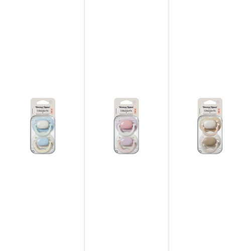 Tommee Tippee Ultimate Fit Soother, 0-6 Months, 2 Pack Dummies - Assorted*