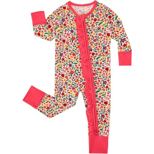 Baby Girl Zipper Outfits Toddler Long Sleeve Jumpsuit for Newborn Infant Clothes,Viscose Made from Bamboo