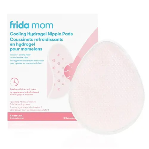 Frida Mom Cooling Hydrogel Nipple Pads, Nursing Pads for Hydration and Soothing Sore Nipples, Breastfeeding Essentials, 8ct