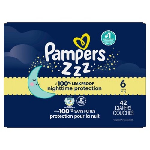 Pampers Swaddlers Overnight Diapers - Size 6 - 42ct