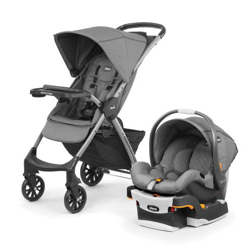 Chicco Mini Bravo Plus Travel System Stroller with KeyFit 30 Infant Car Seat - Slate (Grey), New