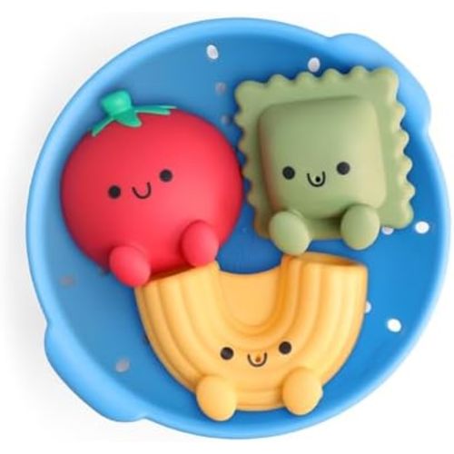 Itzy Ritzy Baby Bath Toys, Squirters & Sprinkle Strainer, Set of 4 (Pasta)