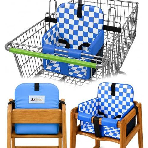 Shopping Cart Cover for Baby, High Chair Cover, Grocery Cart Cover, Cart Seat Cover for Baby, Shopping Cart Seat, Shopping Cart Cover for Baby Girl, Shopping Cart Cover for Baby Boy (Blue Checkered)
