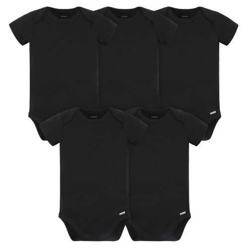 5-Pack Baby Black Premium Short Sleeve Onesies® Bodysuits – Gerber Childrenswear