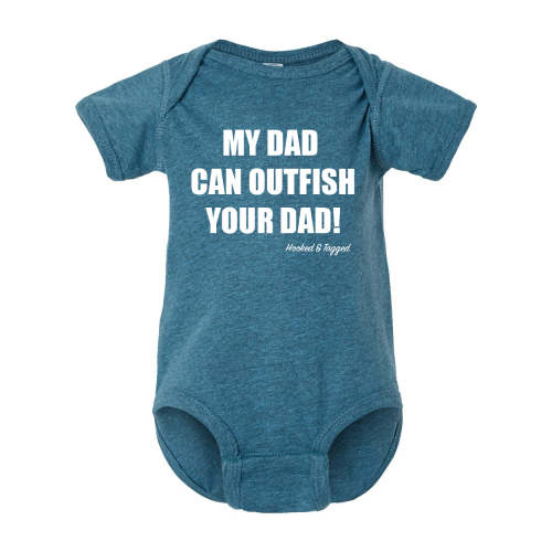 "My Dad Can Outfish Your Dad" Onesie