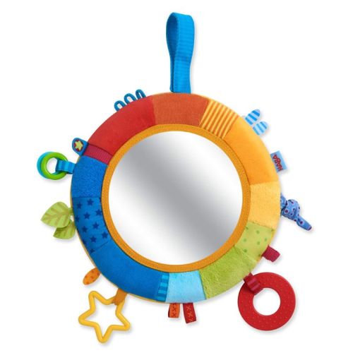 HABA Rainbow Baby Mirror for Tummy Time - Developmental Infant Toy for 6-24 Months - Baby Sensory Toy for Baby Gifts 6 Months and Up