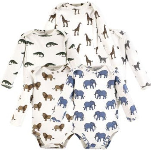 Organic Cotton Long-Sleeve Bodysuits, 0-3M