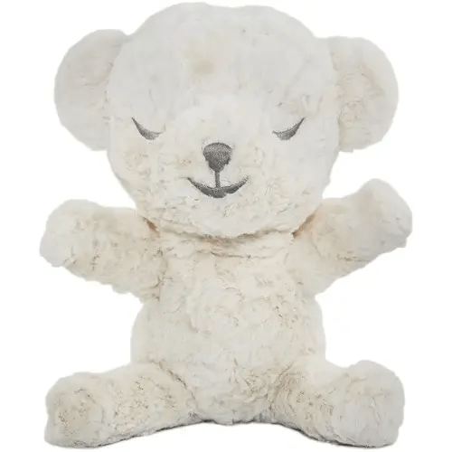 SNOObear White Noise Machine - Cry-Activated Plush Baby Sleep Soother - Cream