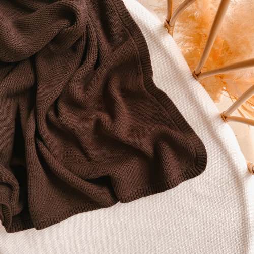 Heirloom Knit Blanket - Espresso