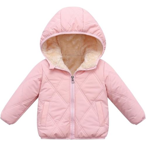 Baby Boy Winter Fleece Coat Toddler Puffer Jacket Infant Girl Outerwear Clothes