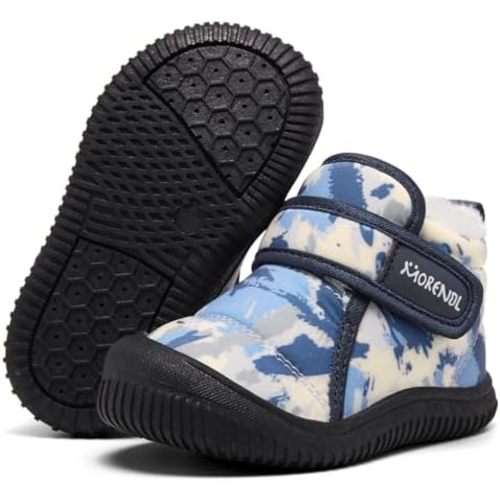 MORENDL Toddler Snow Boots Baby Booties Infant Winter Shoes First Walking Shoes