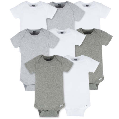 8-Pack Baby Neutral Neutrals Short Sleeve Onesies® Bodysuits – Gerber Childrenswear