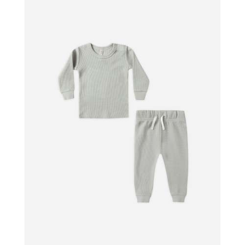 Waffle Top Pant Set Sage