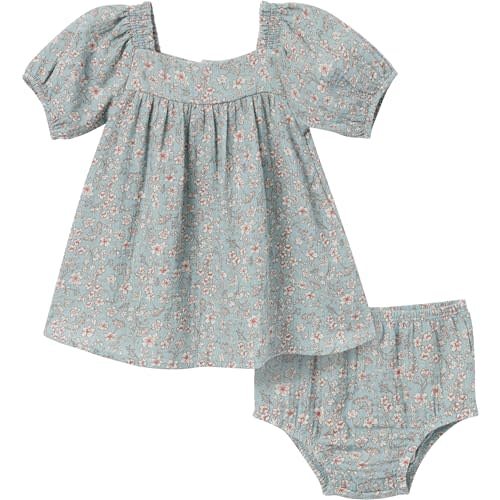 Modern Moments by Gerber baby-girls 2-piece Puffed Sleeve Dress & Diaper Cover Set