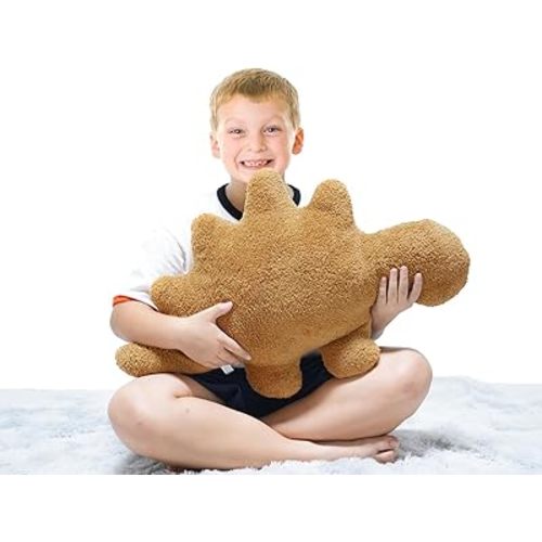 Dino Nugget Plush,Large 23 in Dino Nugget Pillow Stuffed Toy, Funny Dino Chicken Nuggets Pillow Gifts for Kids Adults Girlfriend Christmas