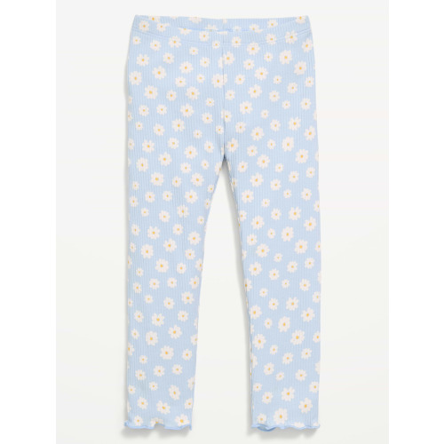 Printed Full-Length Textured Leggings for Toddler Girls