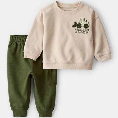 Baby Carter’s 2 pc Pullover & Pant Set with Tractor Design