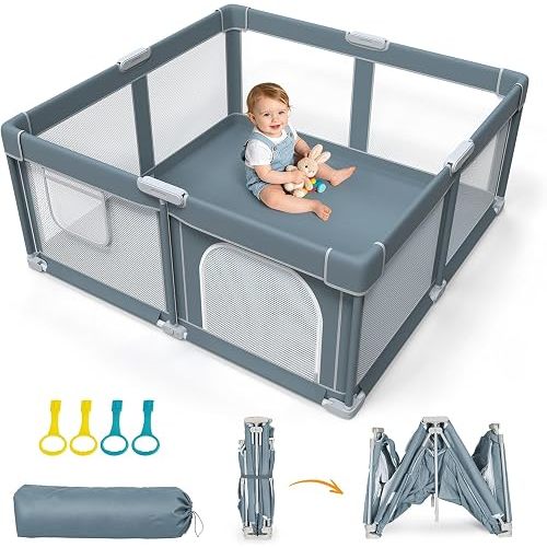 OMZER Foldable Baby Playpen, 50x50 Inch Compact Collapsible Play Yard