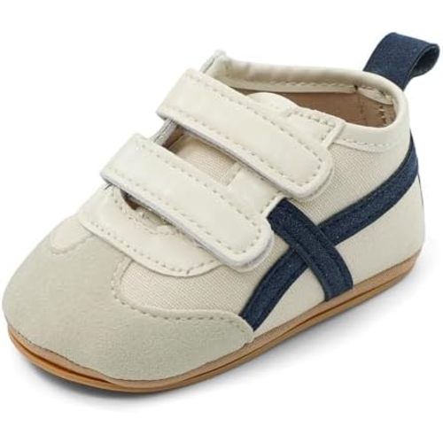 Baby Shoes Girls Boys First Walking Shoes Toddlers Infant Barefoot Sneakers with Anti-Slip Rubber Sole