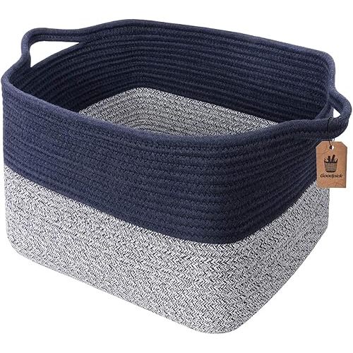 Goodpick Cube Storage Bins - Shelf Baskets for Towel Book Clothes, Closet Storage Bins for Office Woven Toy Basket for Shelves Baby Laundry Basket, 13''x10''x 9''