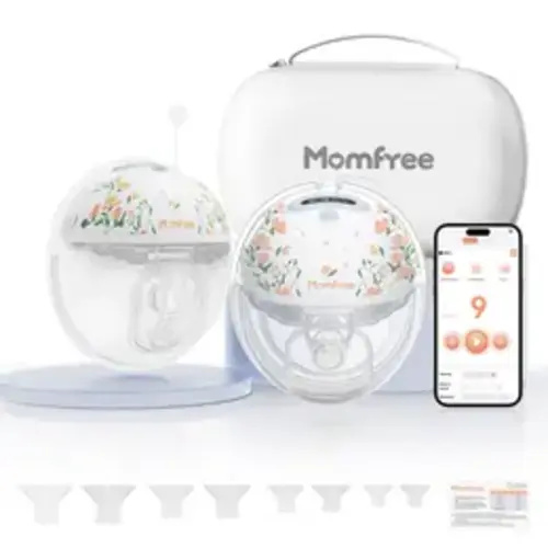 Momfree 2-Pack Hands-Free Electric Pumps Wireless App Compatible 3 Modes 9 Levels Independent Breastmilk Storage Soft Sealed Cushion Insert for Newborn Care Pumping System Feeding - TikTok Shop