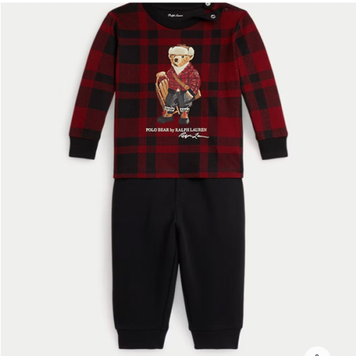 Polo Bear Jersey Tee & Fleece Pant Set