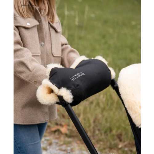 Luxury Lambskin Handwarmer for Strollers – Hofbrucker Sheepskin Muff, Made in Germany