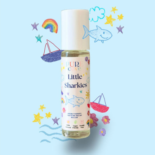 Little Sharkies Teething Roller - 100% natural – Pure Cove